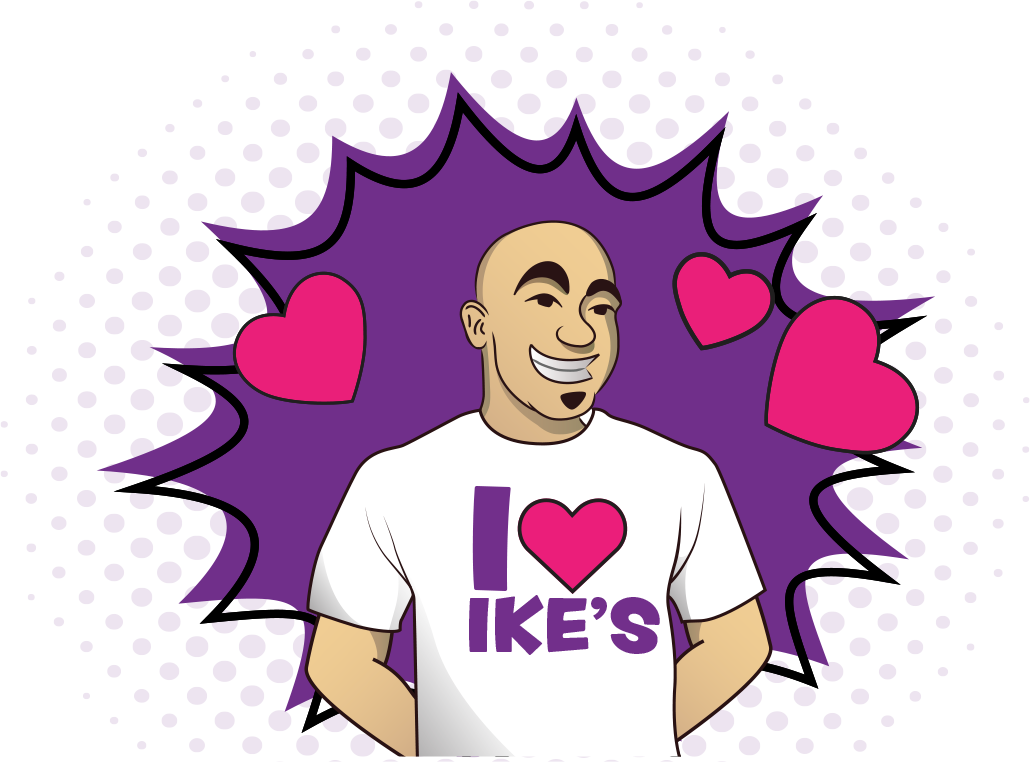 Ike wearing an I Love Ike’s shirt